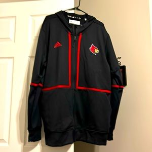Adidas zip up hoodie. Louisville Cardinals , 2XL. Has pockets.
